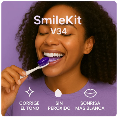 Blanqueador Dental Lila V34 + BLANQUEADOR DENTAL UV – KIT CON LUZ LED