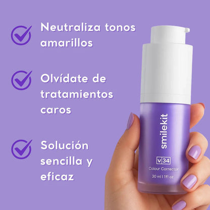 Blanqueador Dental Lila V34 + BLANQUEADOR DENTAL UV – KIT CON LUZ LED